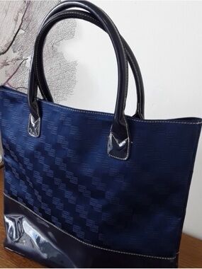 Classic Navy Blue Canvas Tote